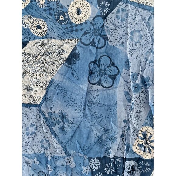 Vtg 90s Y2k Babydoll Flutter Belle Sleeve Silk Sz S Blue Phoebe Buffy Whimsigoth - Picture 4 of 9